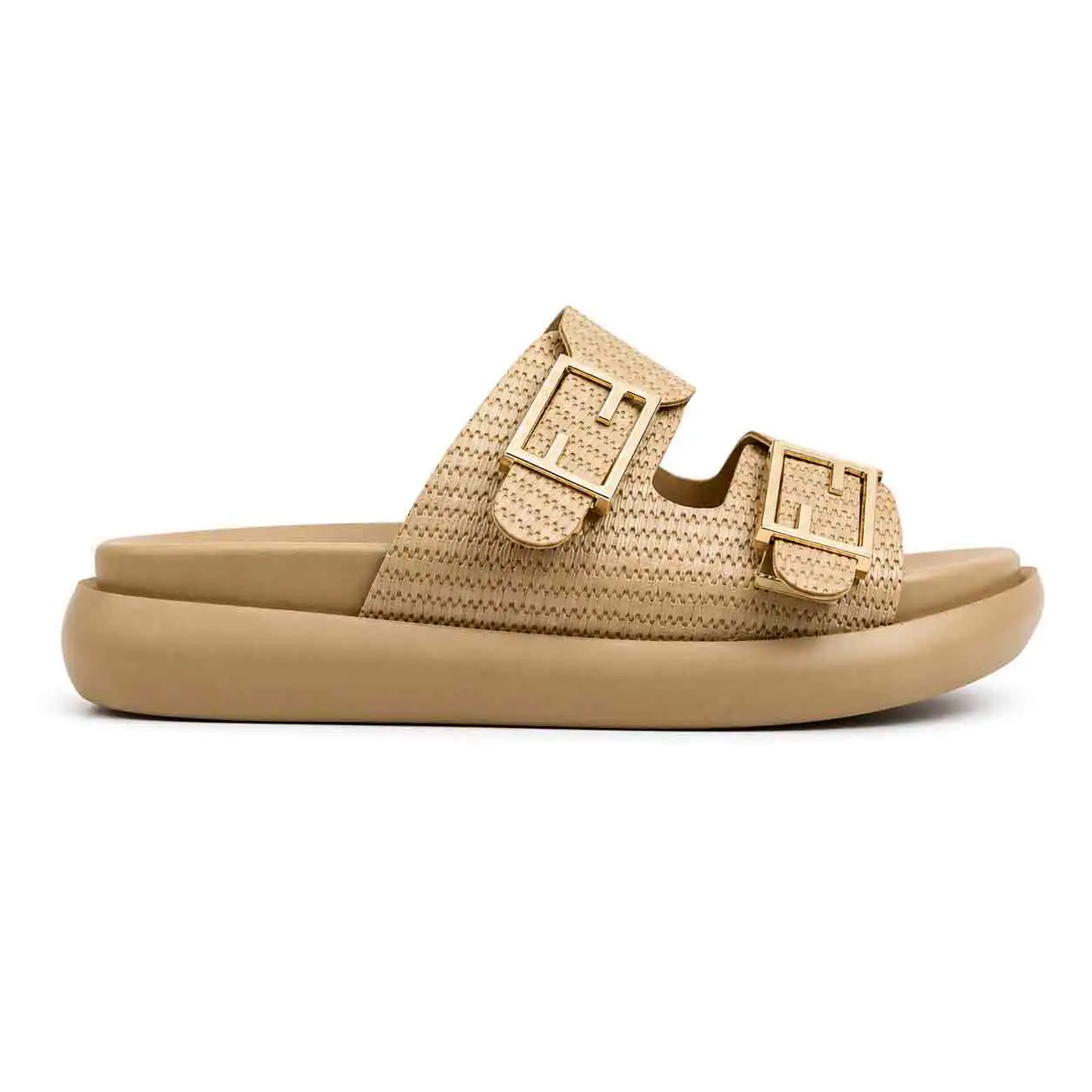 Sandale Compense pour femme 8099-2 beige  miniature